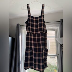 American Eagle Outfitters Black and Pink Sleeveless Sundress